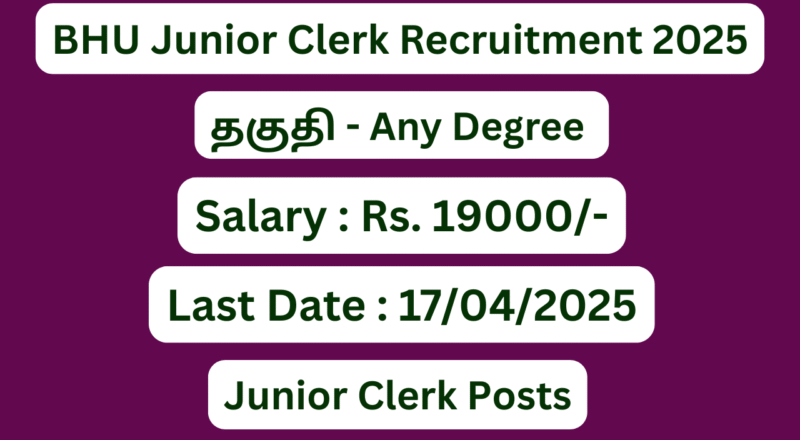 BHU Junior Clerk Recruitment 2025; 199 Vacancies – Apply Now