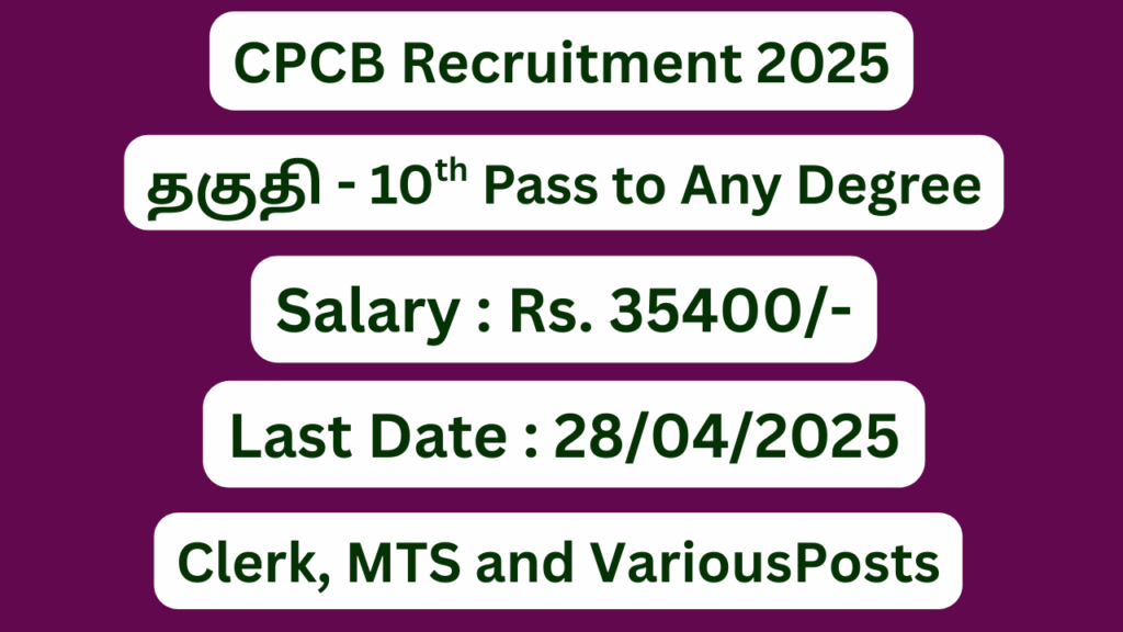 CPCB Recruitment 2025: 69 Vacancies - Apply Now