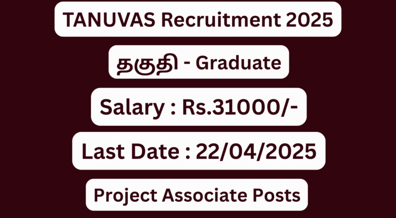 TANUVAS Namakkal Recruitment 2025; Various Vacancies – Apply Now